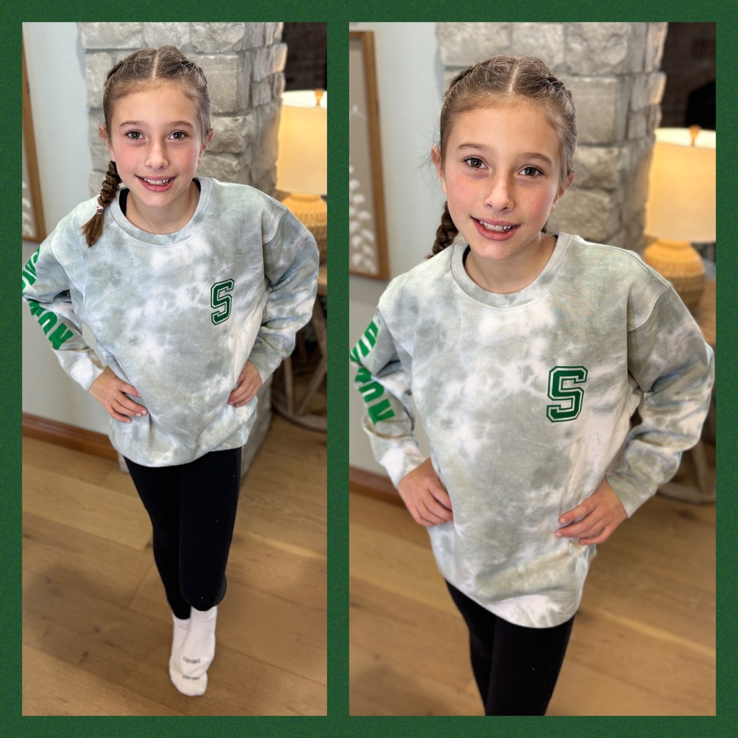 Shiocton Greenstone Youth Tie Dye Crewneck