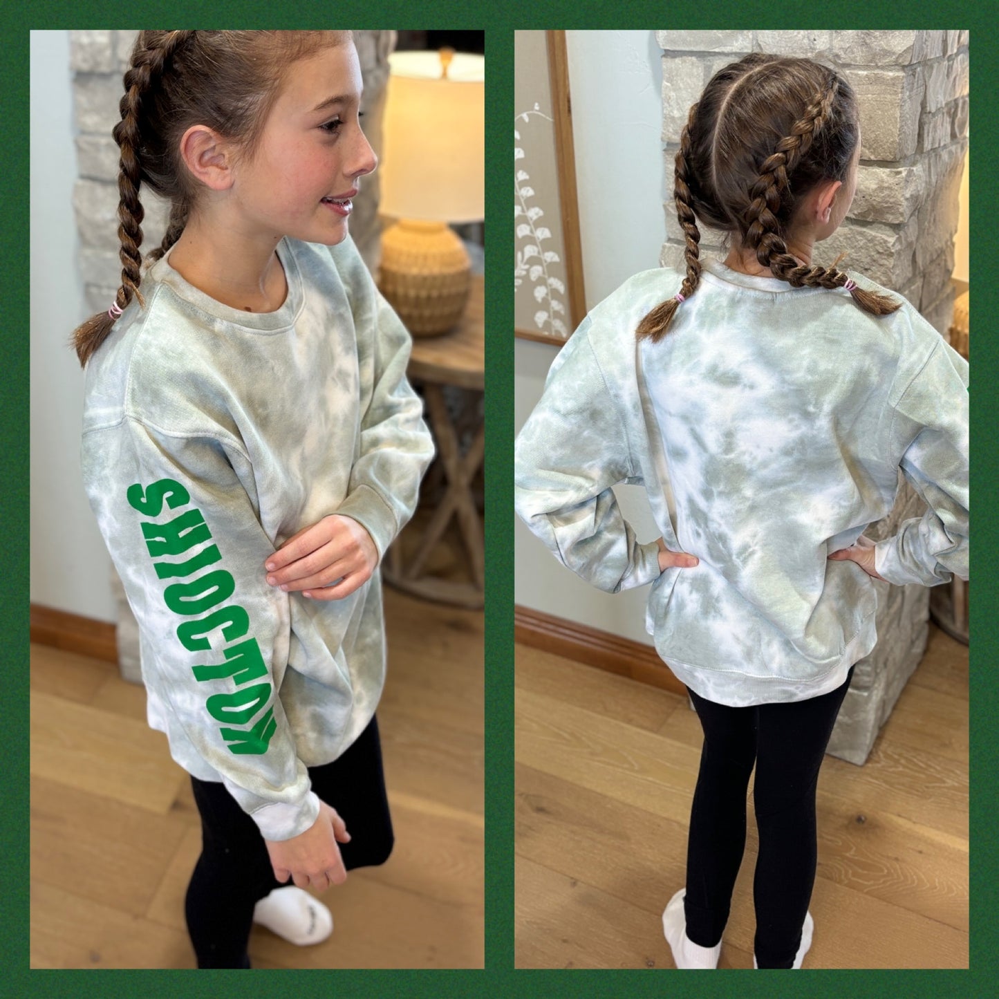 Shiocton Greenstone Youth Tie Dye Crewneck