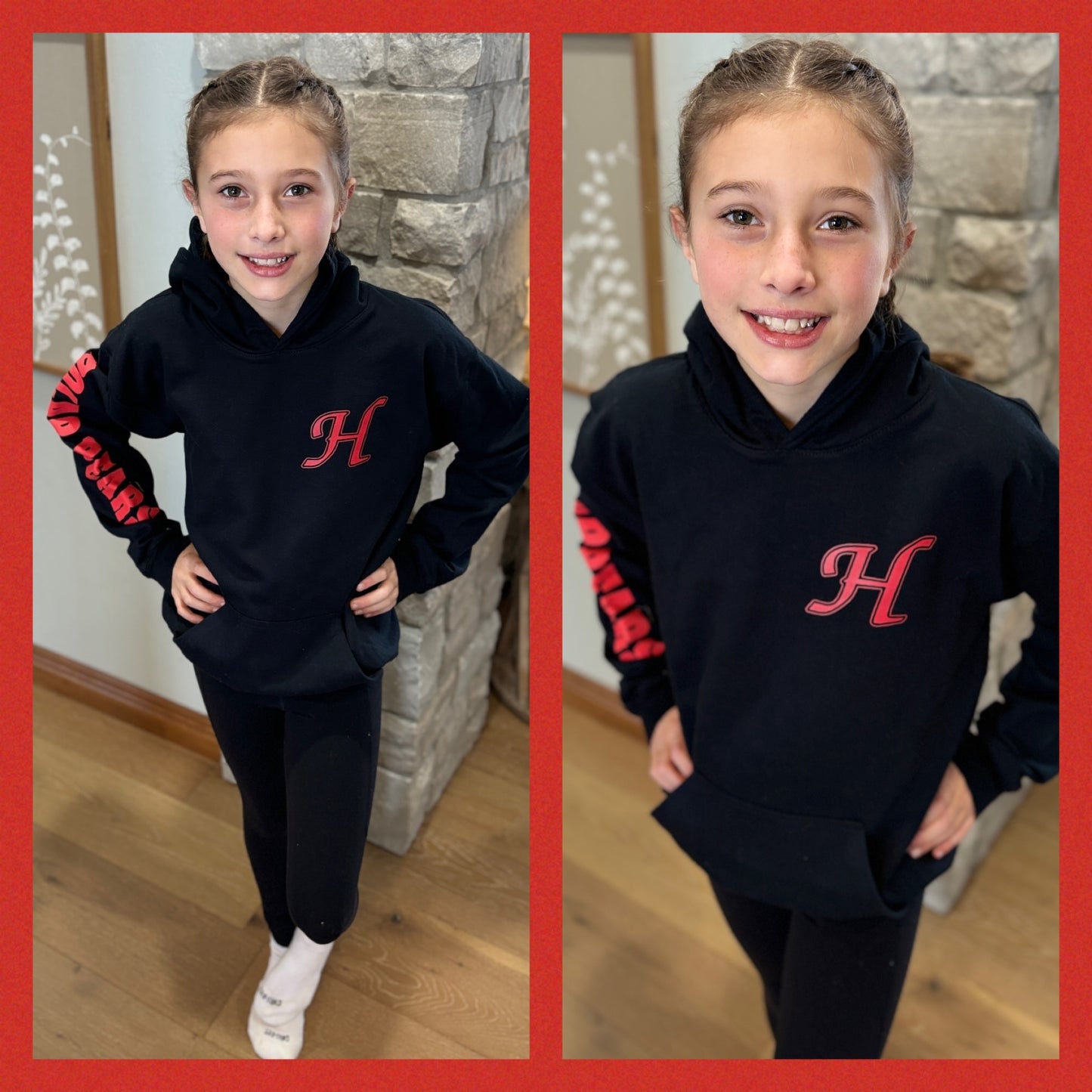 Hortonville Polar Bears Youth Gildan Black Hoodie