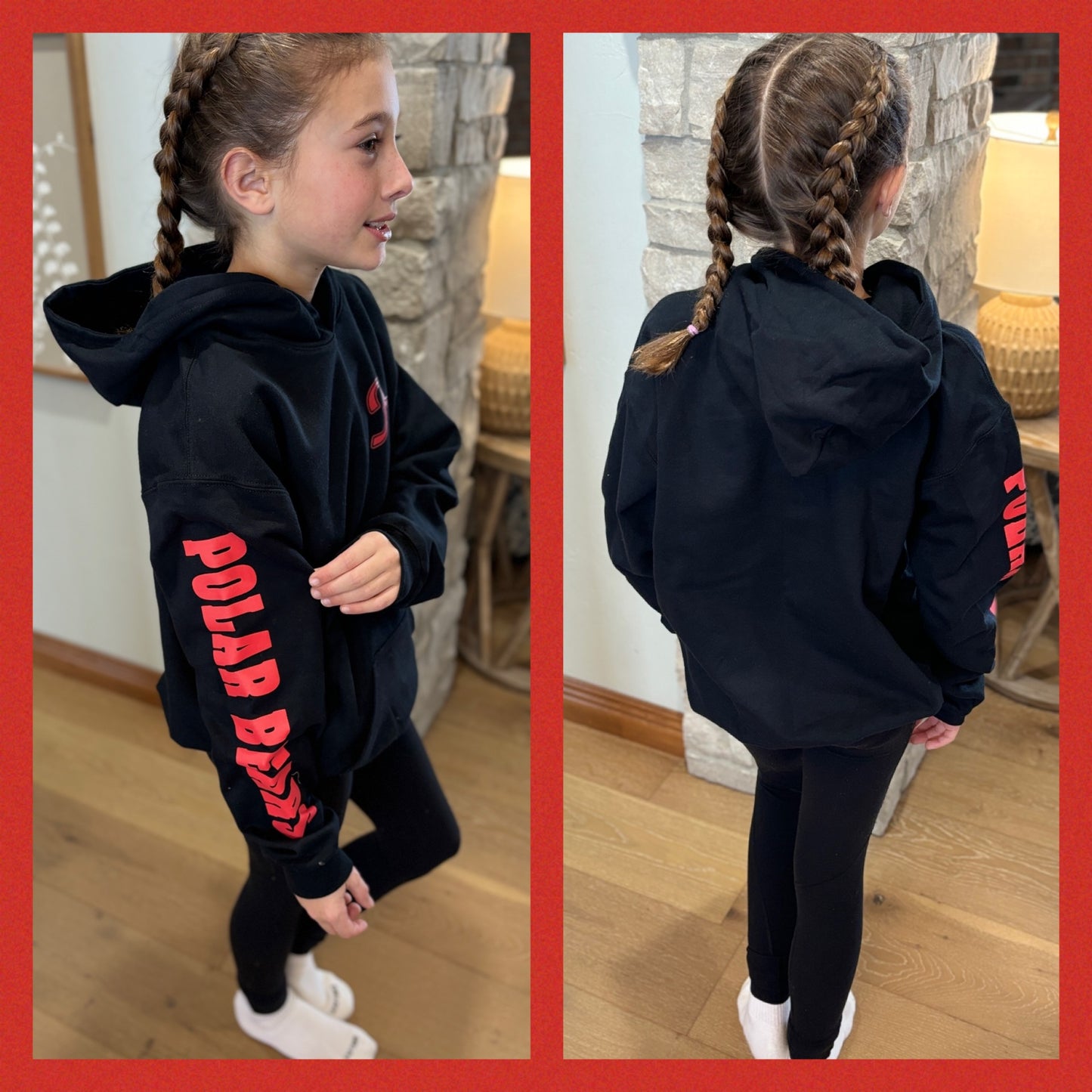 Hortonville Polar Bears Youth Gildan Black Hoodie