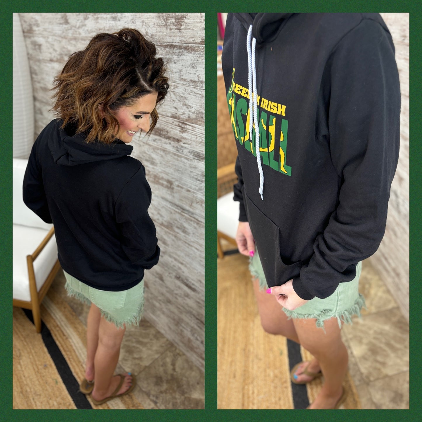 Freedom Irish Baseball Bella Canvas Hoodie ~ 2 Colors