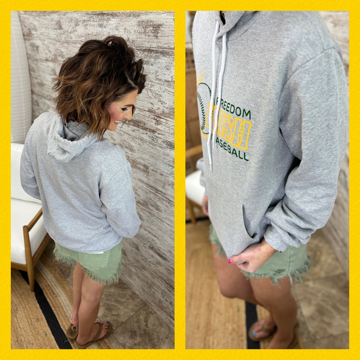 Freedom Irish Baseball Bella Canvas Hoodie ~ 2 Colors