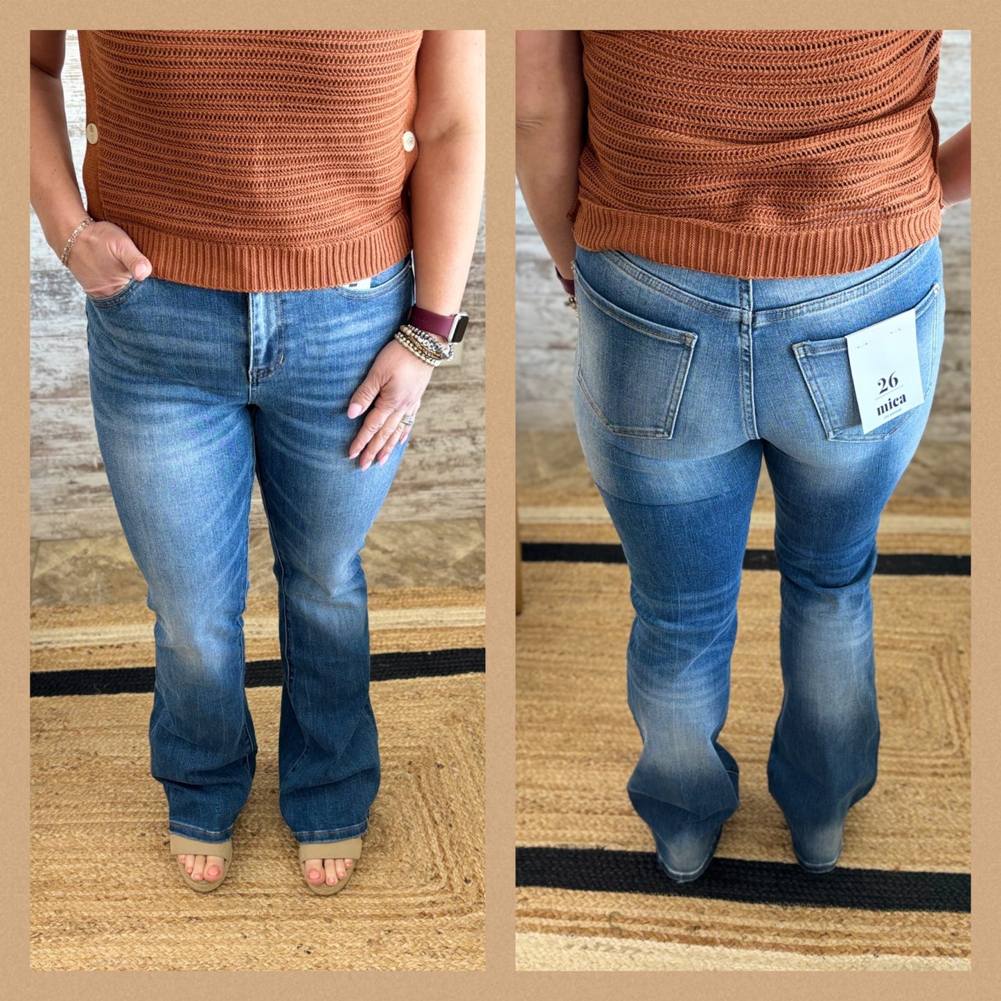 Mica High Rise Flare Leg MDP-F3259 ~ RESTOCKED