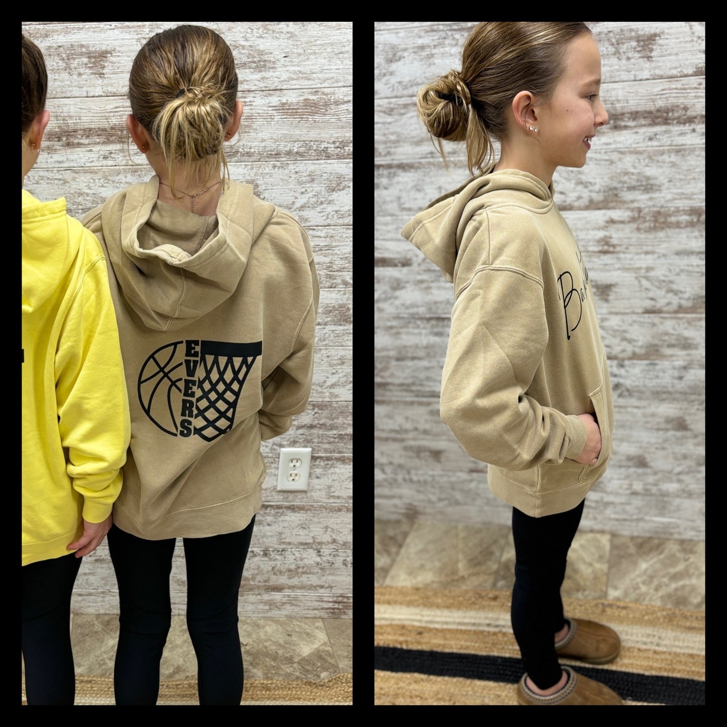 PERSONALIZED Basketball Independent Youth Pigment Dyed Hoodie ~ Several Colors