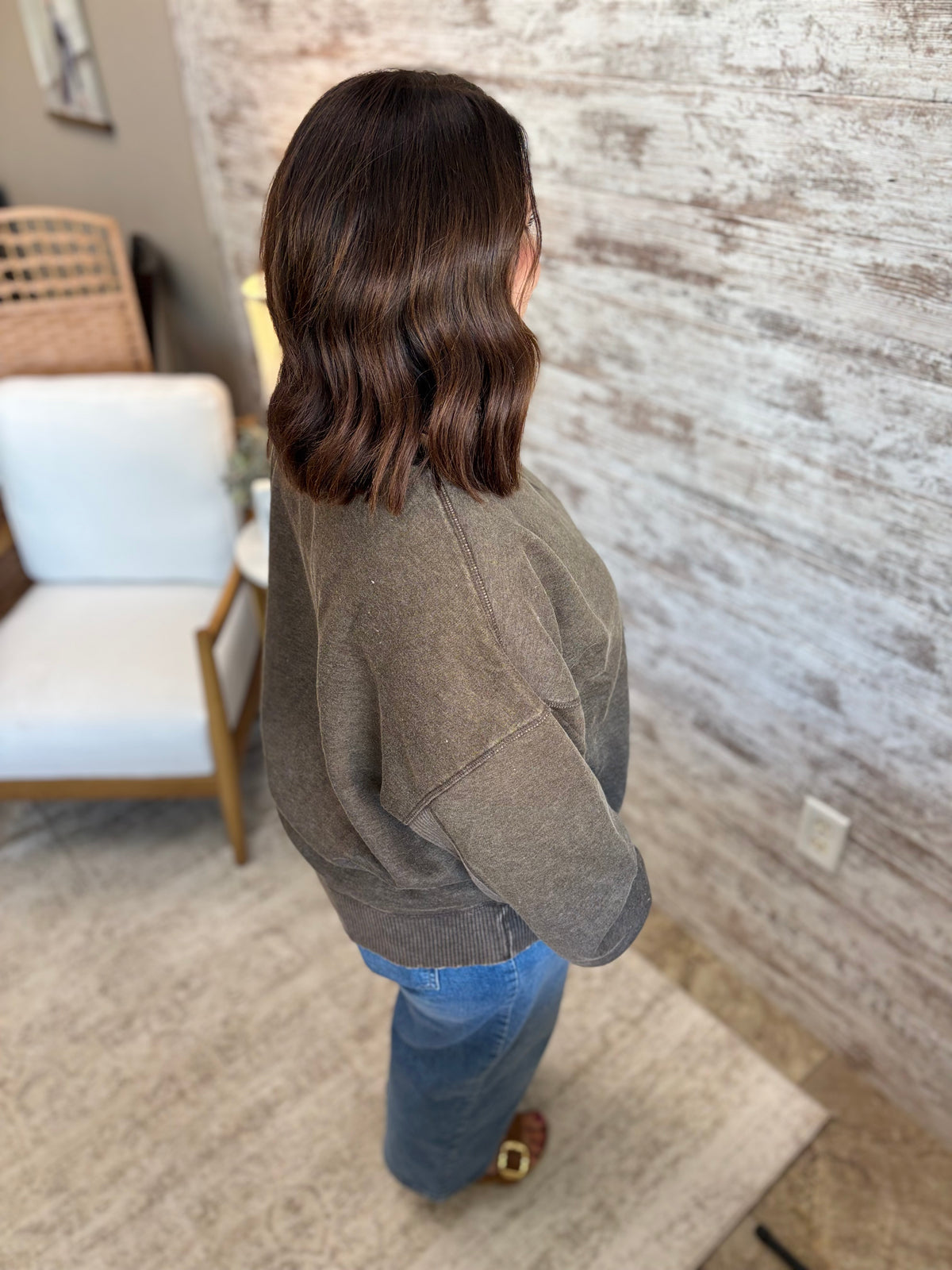 Espresso Acid Wash Pullover