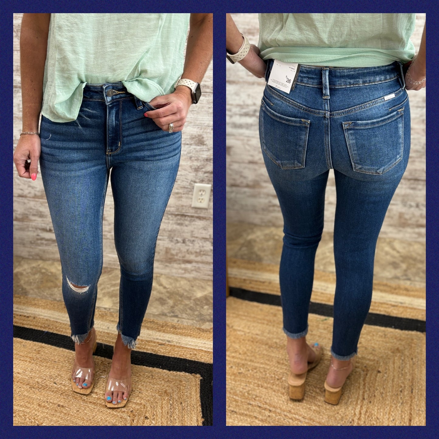 Kancan Split Hem Skinny Jean KC9237D