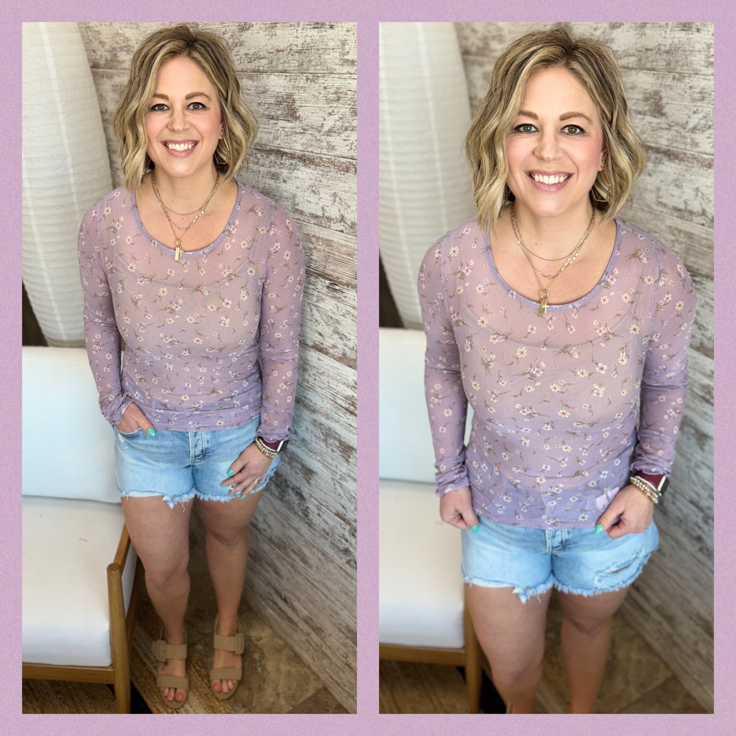 Floral Mesh Top ~ 3 Colors