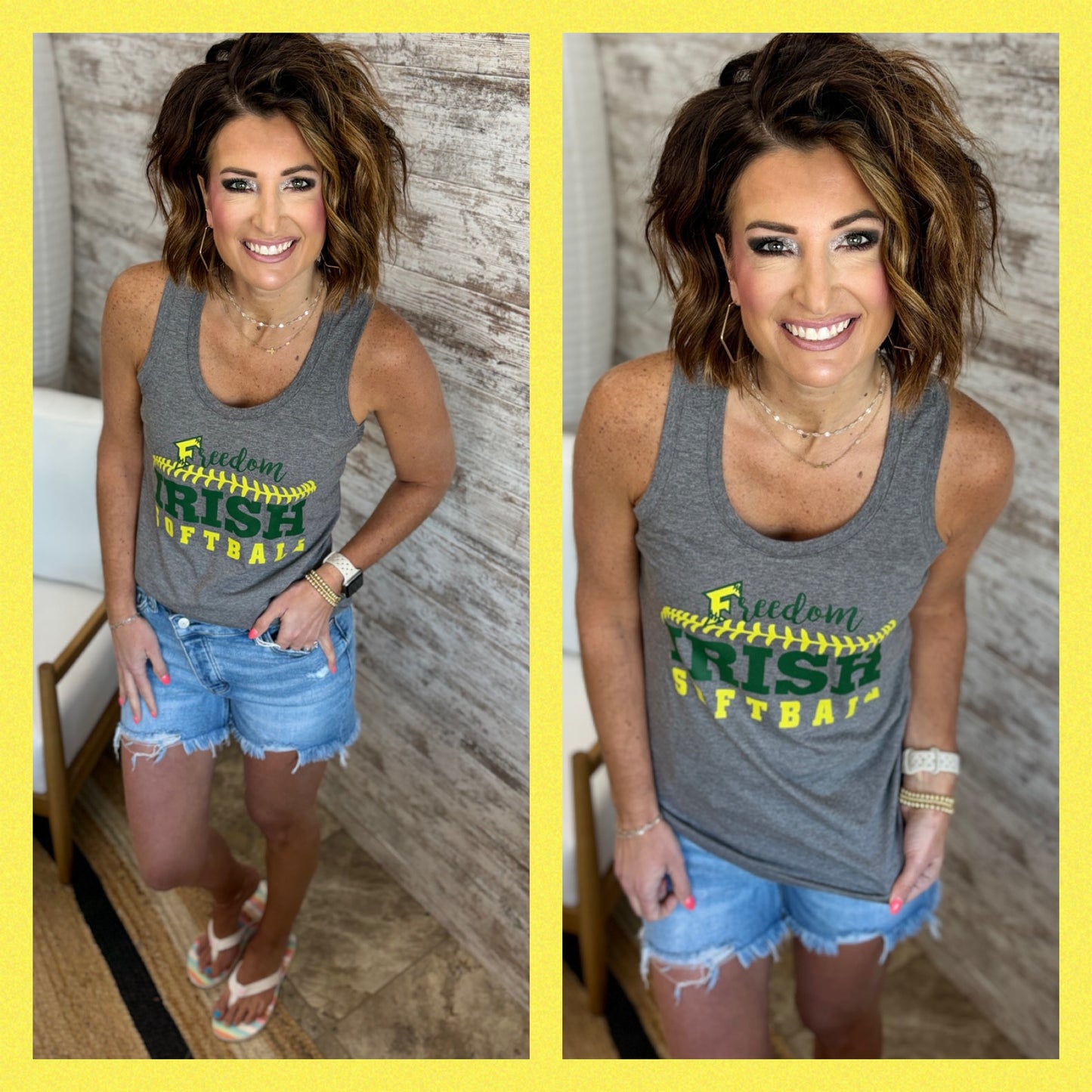 Freedom Irish Softball Racer Tank~ 2 Colors!
