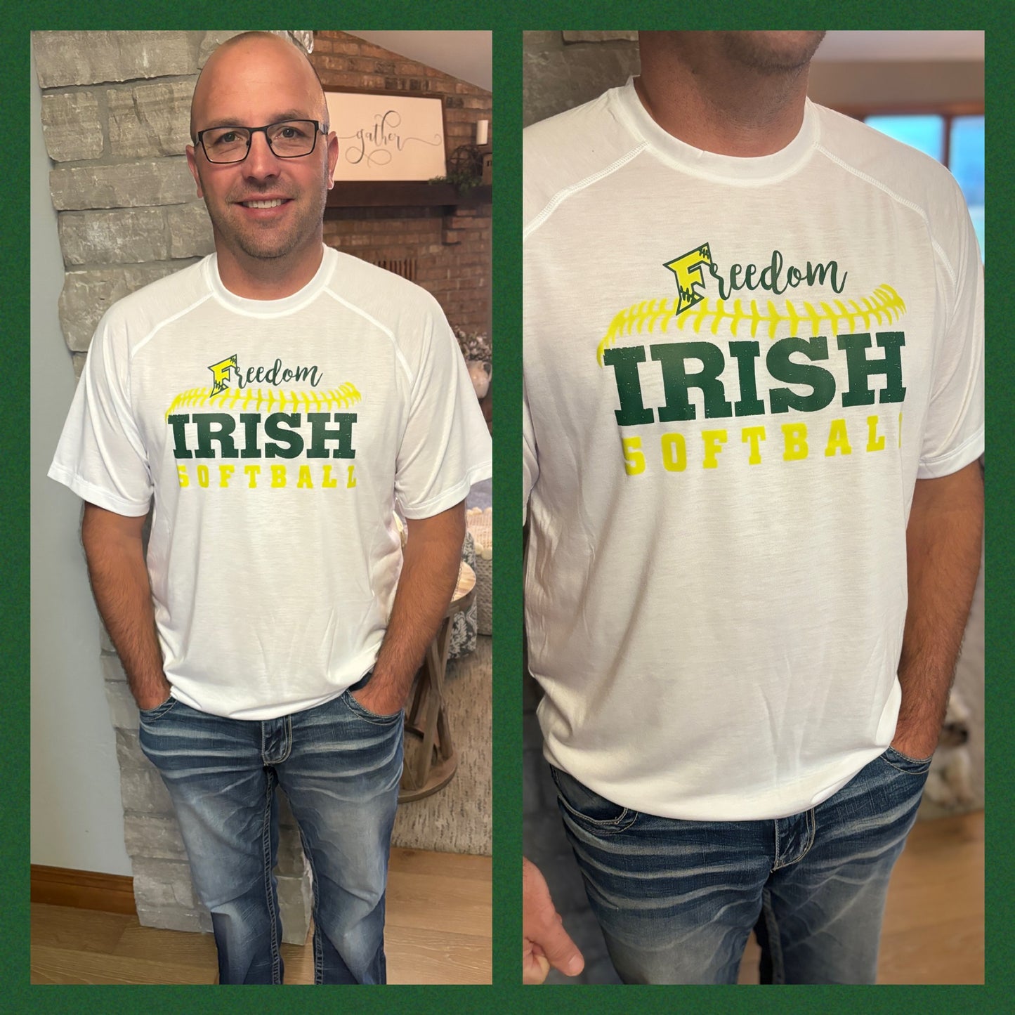 Freedom Irish Softball Moisture Wicking Tee~ 2 Colors