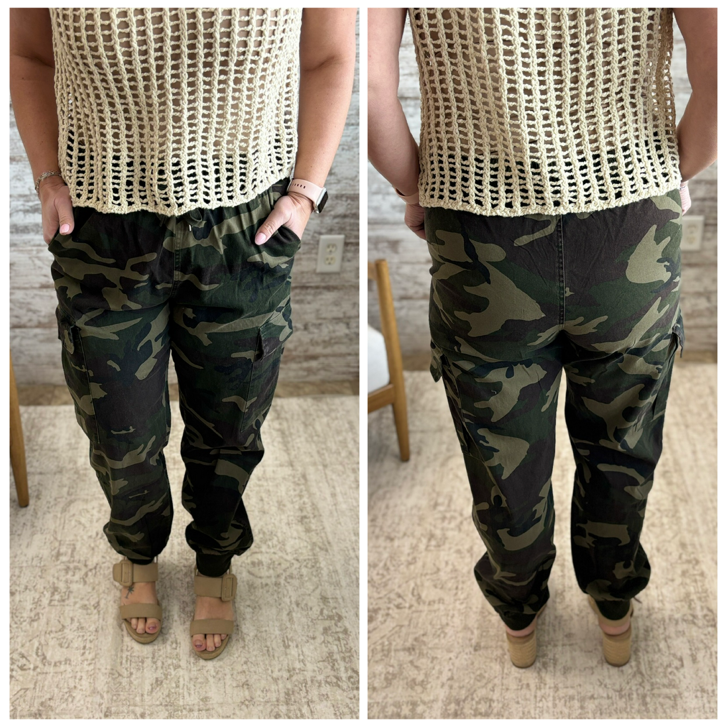 Camo Cargo Jogger Pants