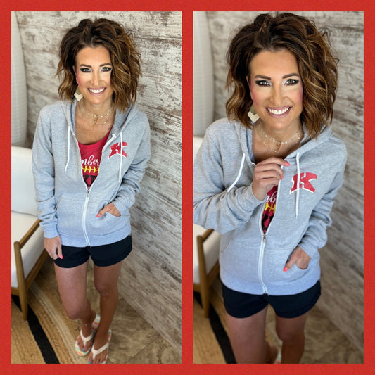 Kimberly Grey Full Zip Bella Hoodie