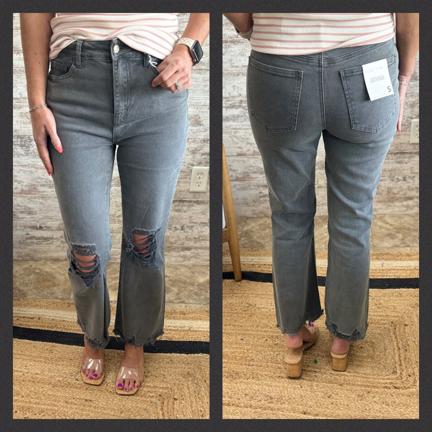 Zenana Acid Wash Colored Denim ~ 5 Colors