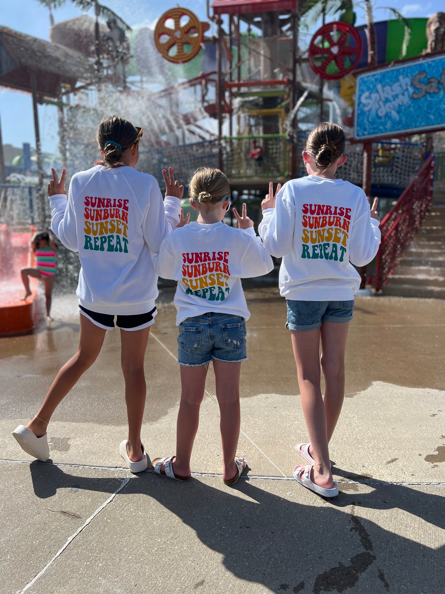 Sunrise Sunburn Repeat White Port & Company Crew** Youth and Adult**
