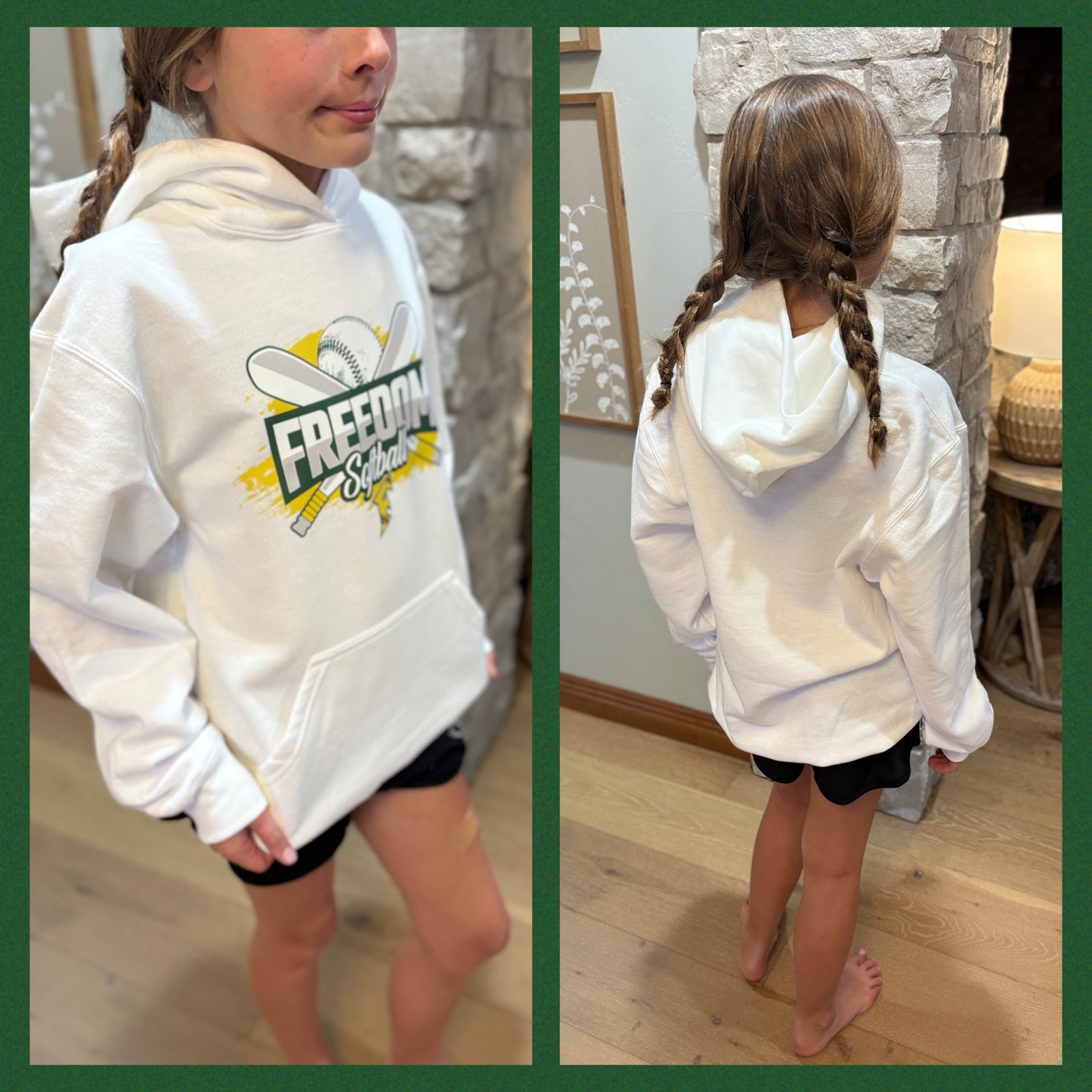 Freedom Irish Softball Youth Port & Company Hoodie ~ 3 Color Options