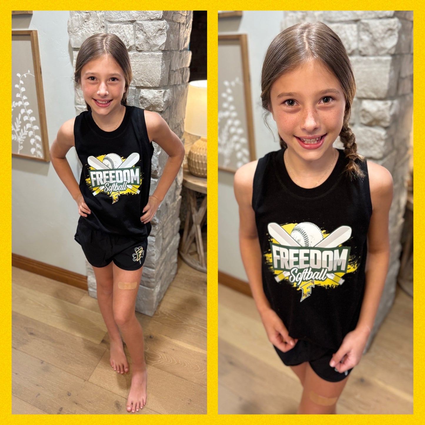 Freedom Irish Softball Black Youth Jersey Tank