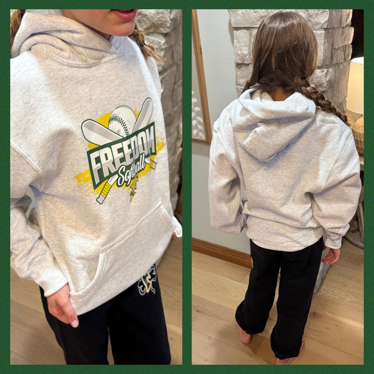 Freedom Irish Softball Youth Port & Company Hoodie ~ 3 Color Options