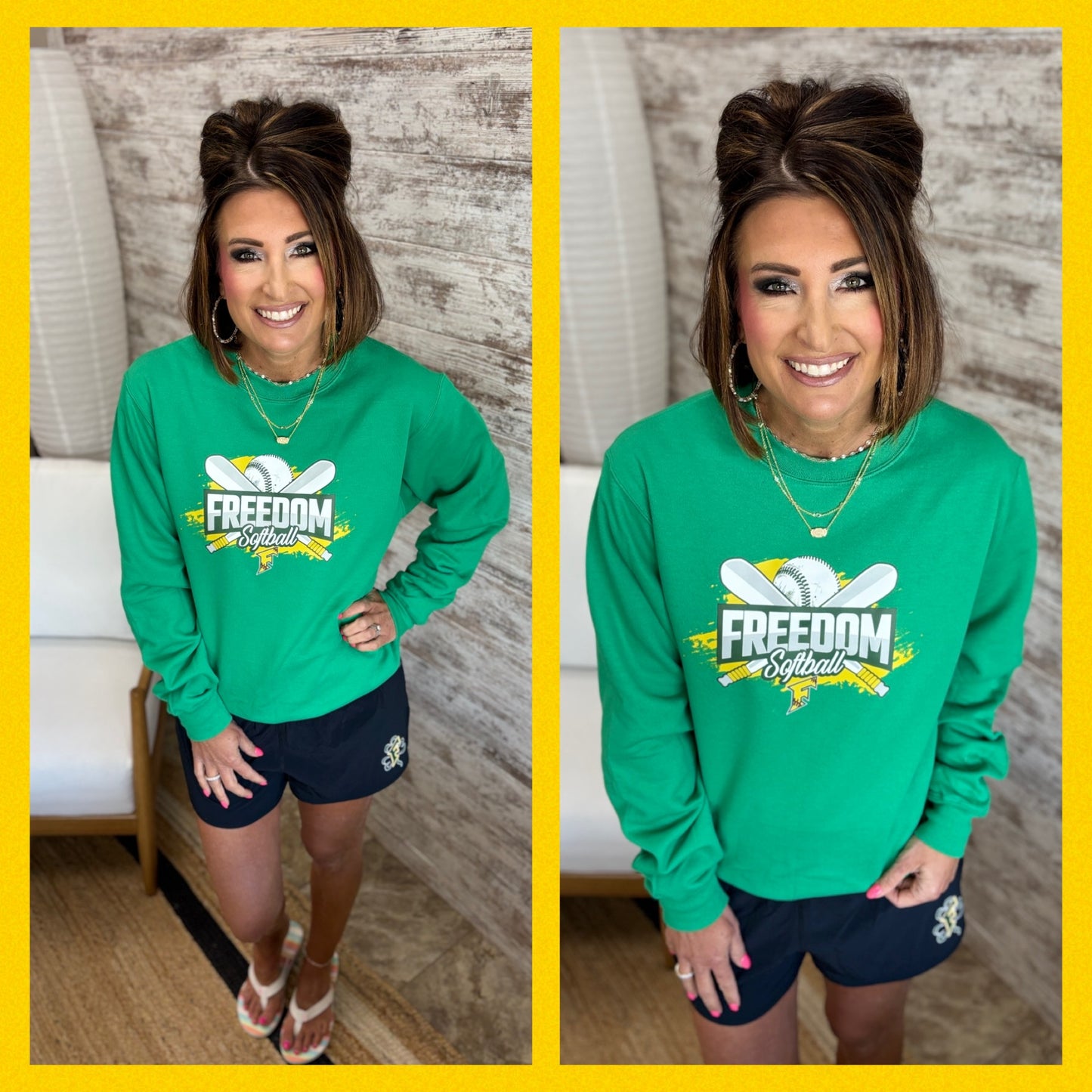 Freedom Irish Softball Kelly Green Port & Company Crew