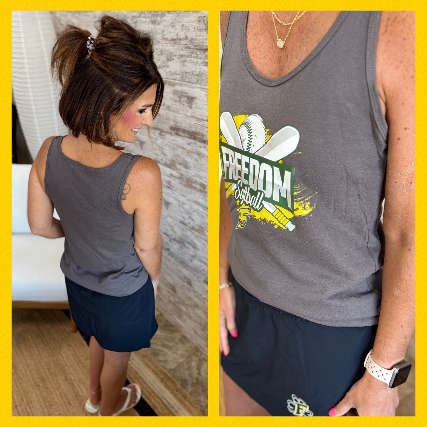 Freedom Irish Softball Port & Company Grey Ladies Tank ~ 2 Colors