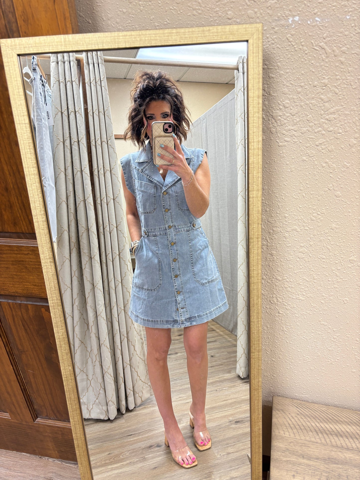 Denim Button Down Dress