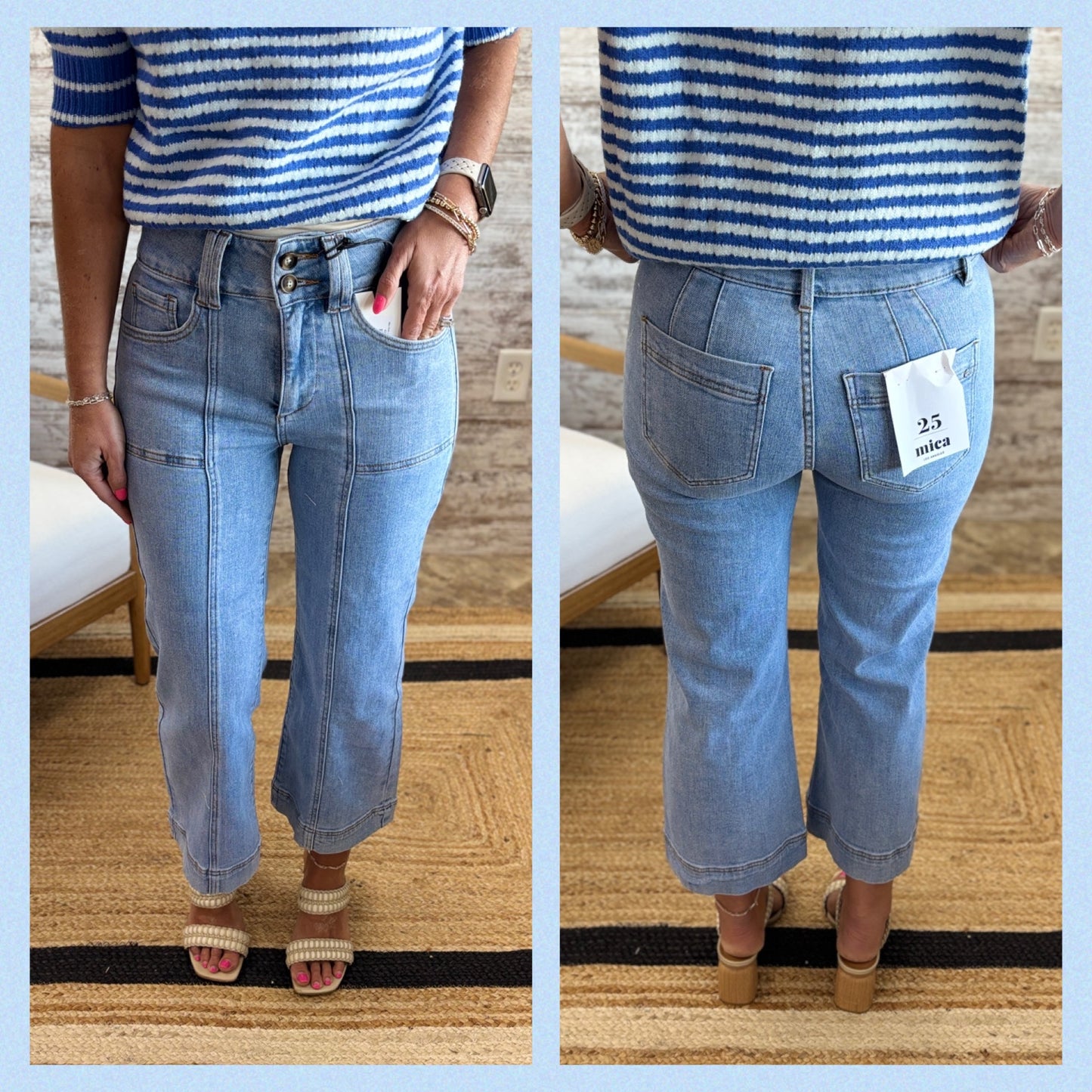 Mica Wide Leg Crop Jean MDP-W3118LT