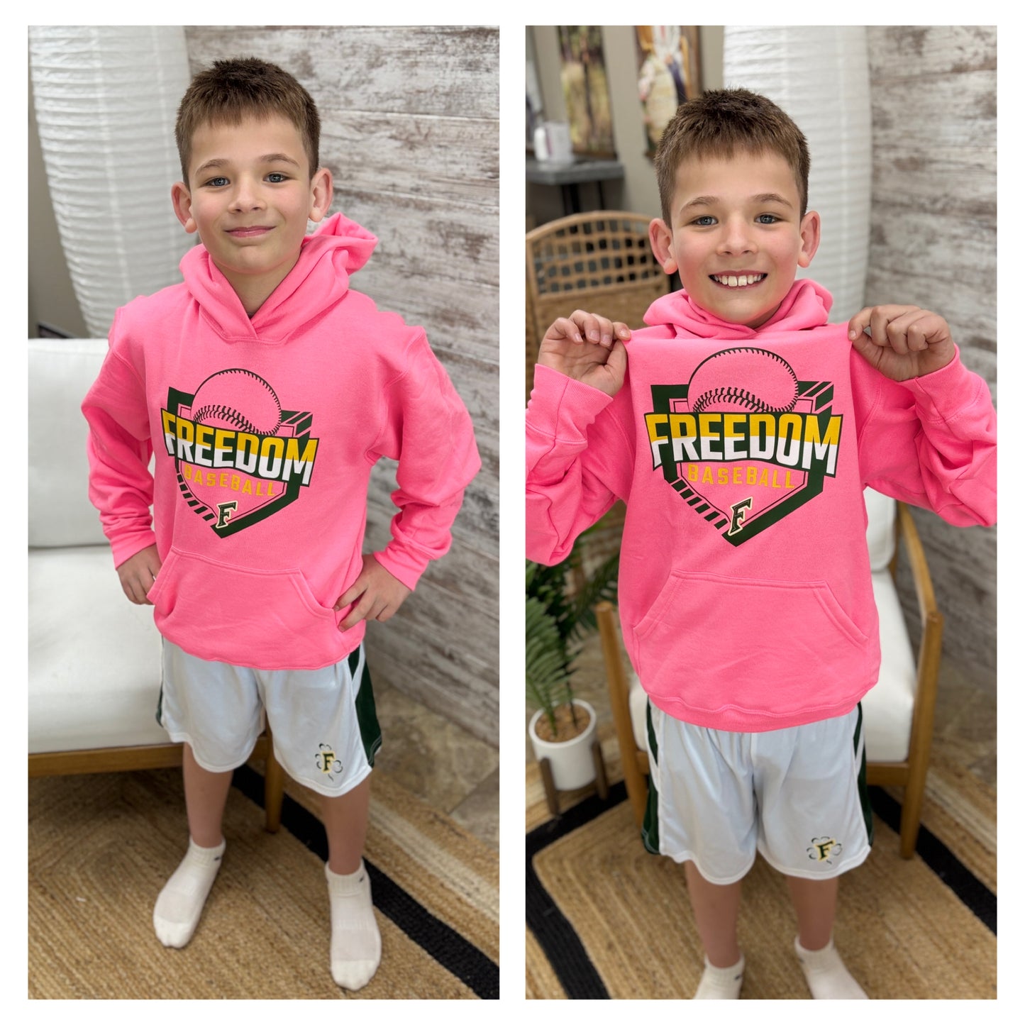 Freedom Irish Baseball YOUTH Port & Company Hoodie ~ 2 Color Options