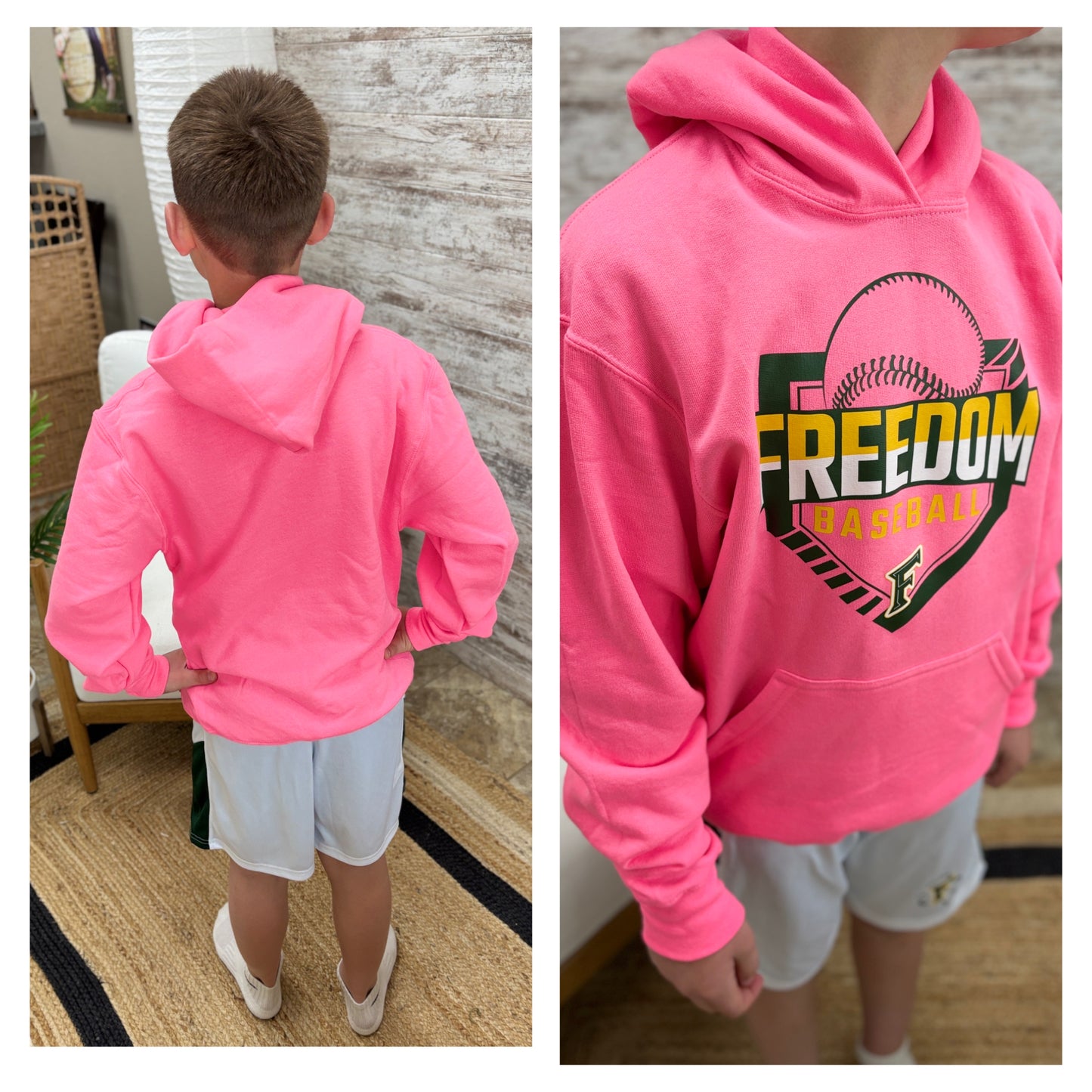 Freedom Irish Baseball YOUTH Port & Company Hoodie ~ 2 Color Options