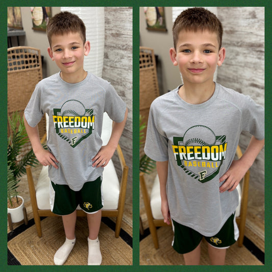 Freedom Baseball Sport Tek Moisture Wicking Tee ~ 2 Colors Youth and Adult Sizes