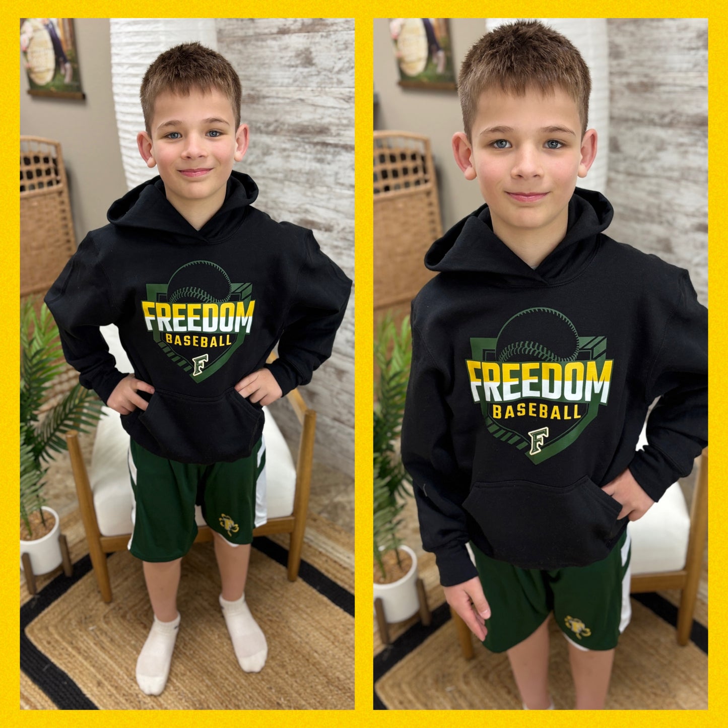 Freedom Irish Baseball YOUTH Port & Company Hoodie ~ 2 Color Options