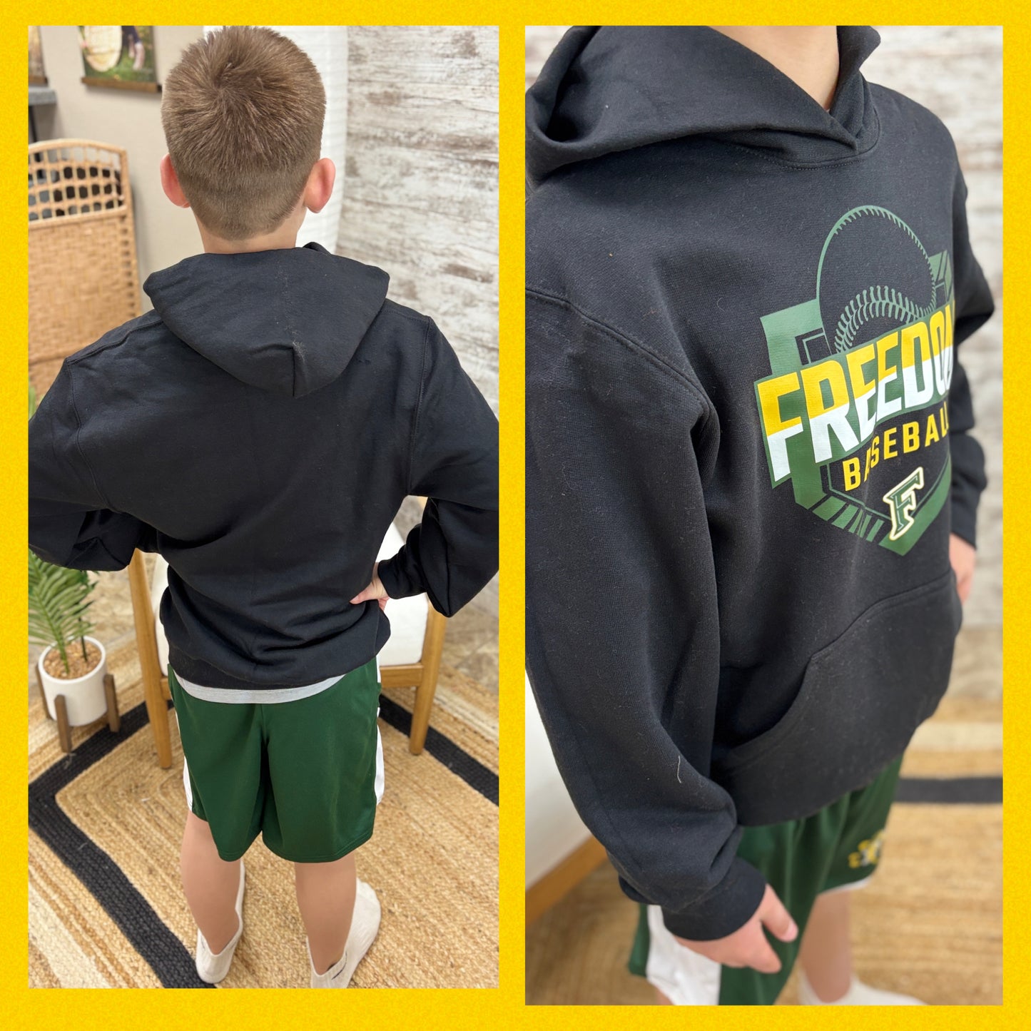 Freedom Irish Baseball YOUTH Port & Company Hoodie ~ 2 Color Options