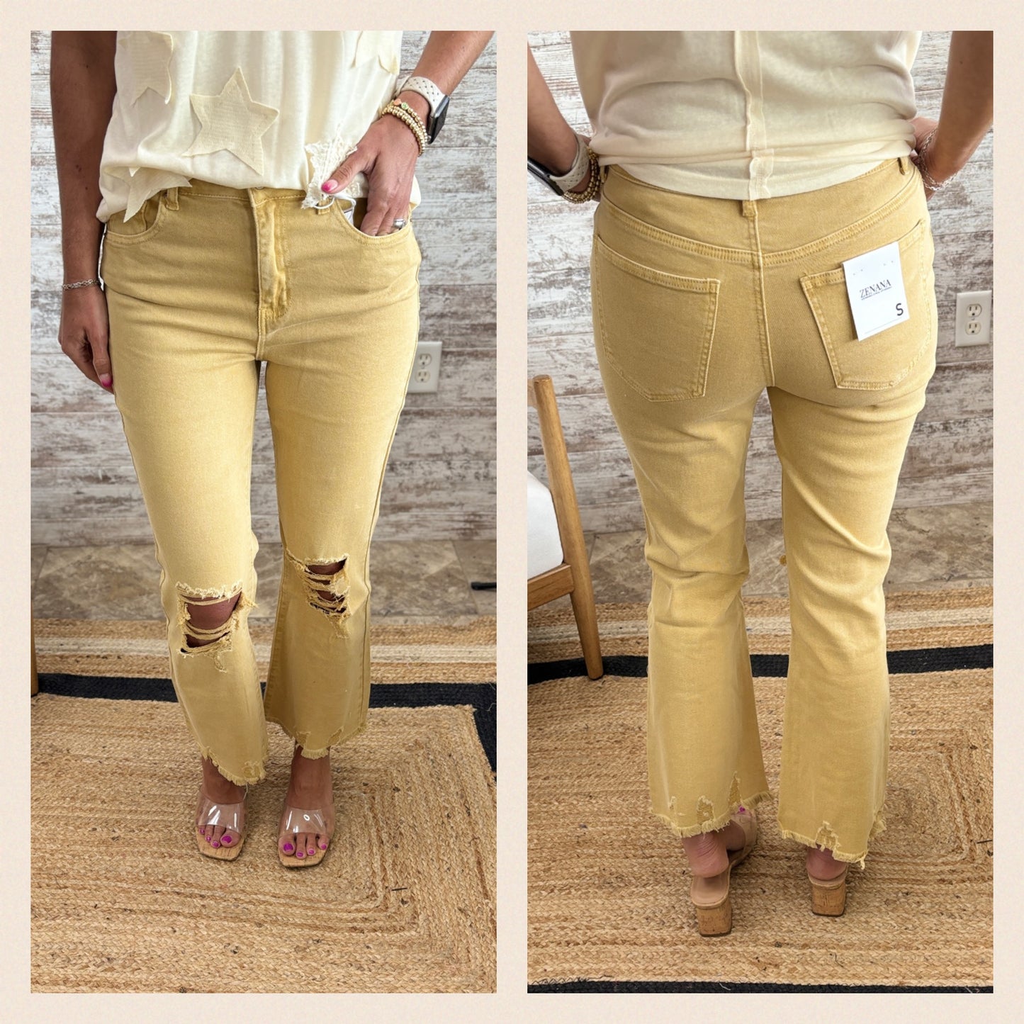Zenana Acid Wash Colored Denim ~ 5 Colors