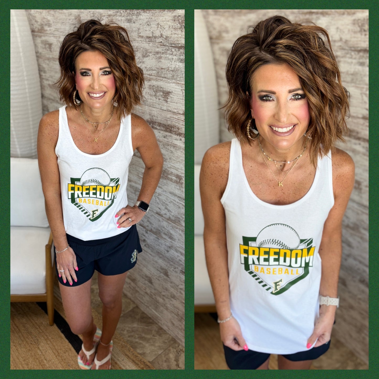 Freedom Irish Baseball Port & Company Ladies Tank ~ 2 Colors