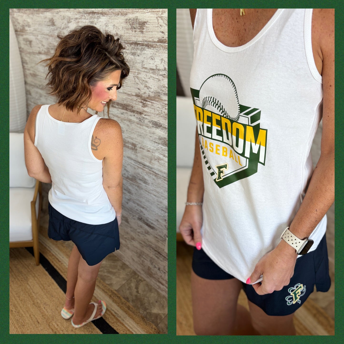Freedom Irish Baseball Port & Company Ladies Tank ~ 2 Colors