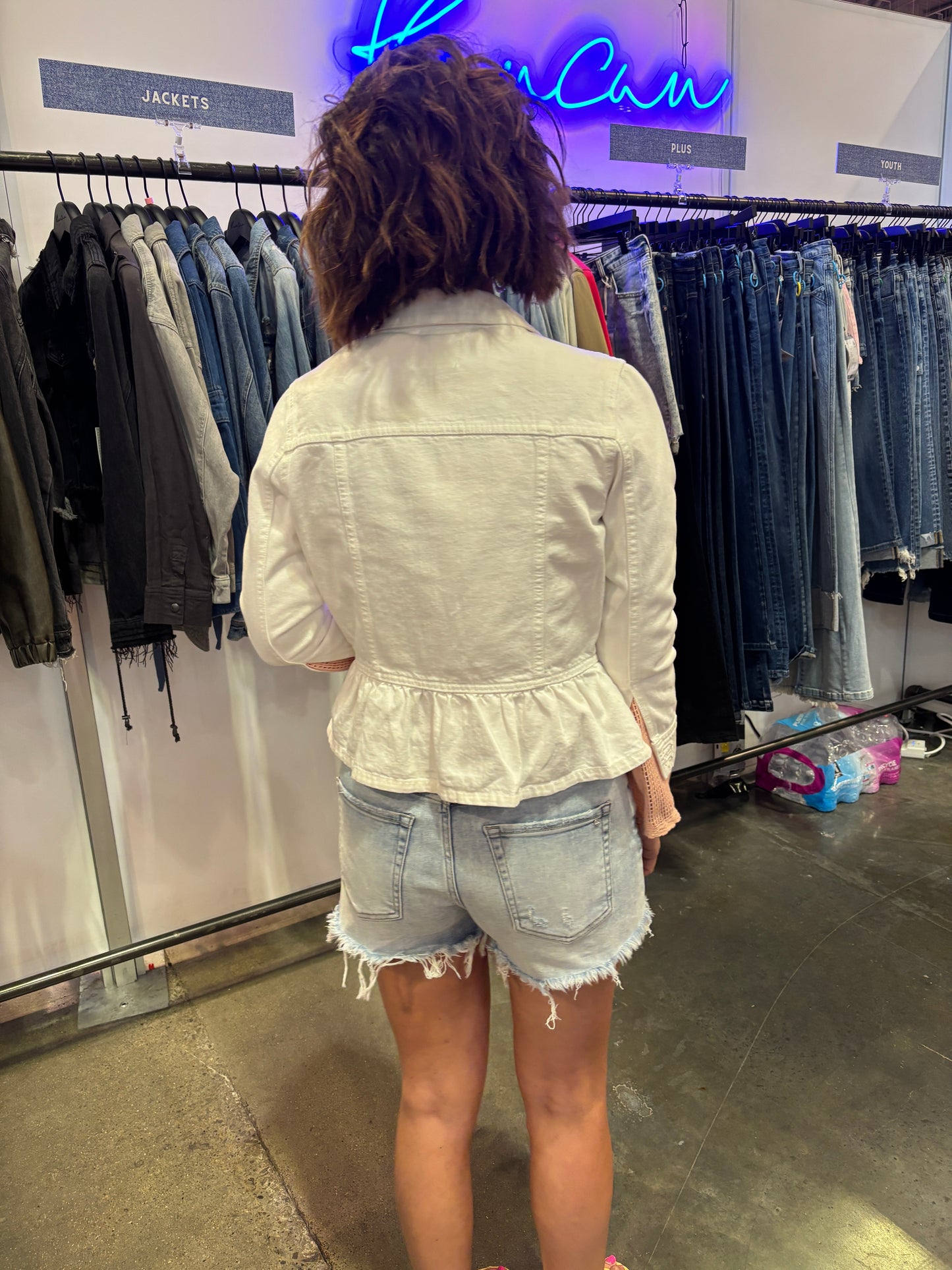 Kancan White Peplum Jacket