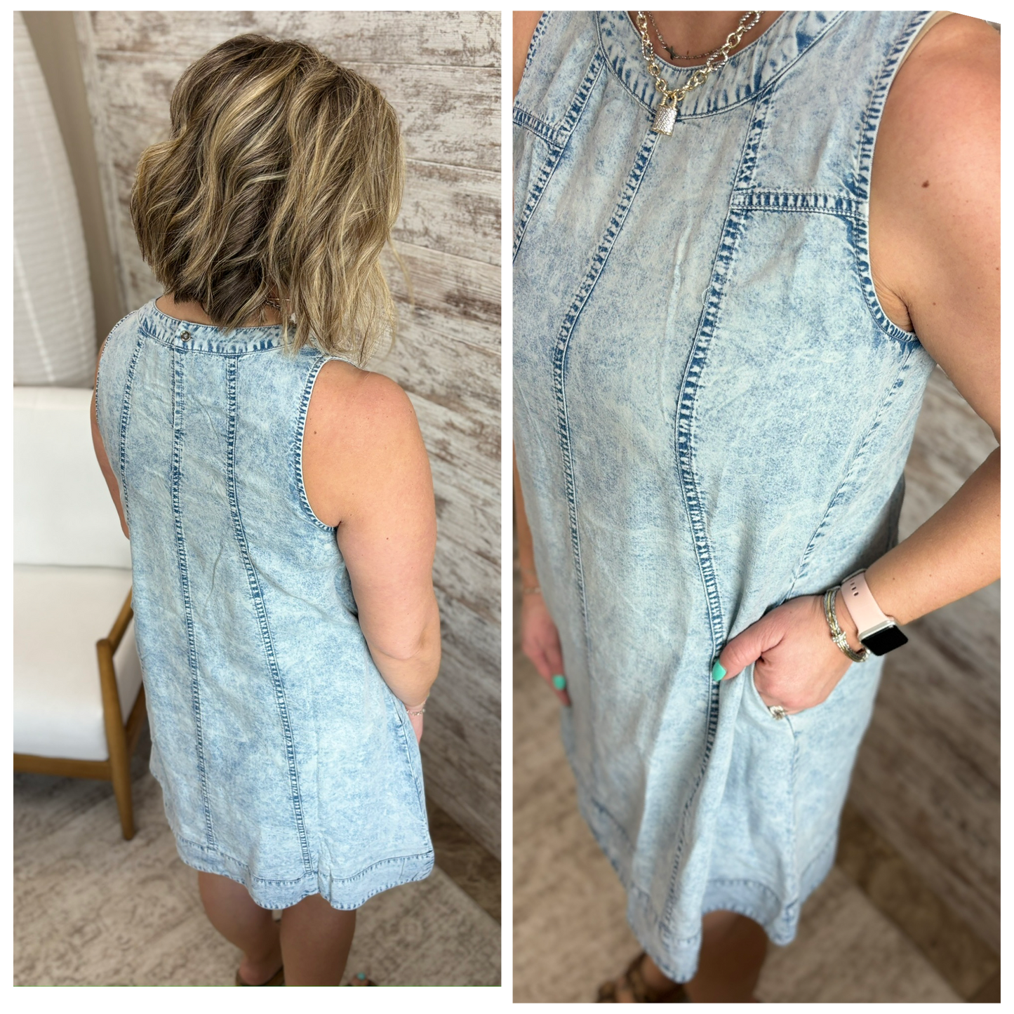 Tencel Chambray Denim Dress
