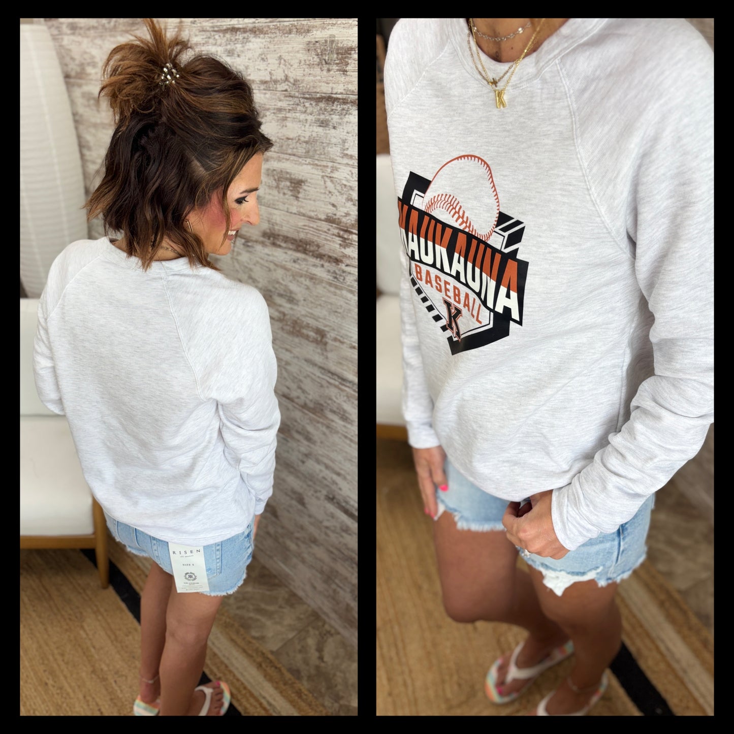 Kaukauna Baseball Bella Canvas Ash Crew