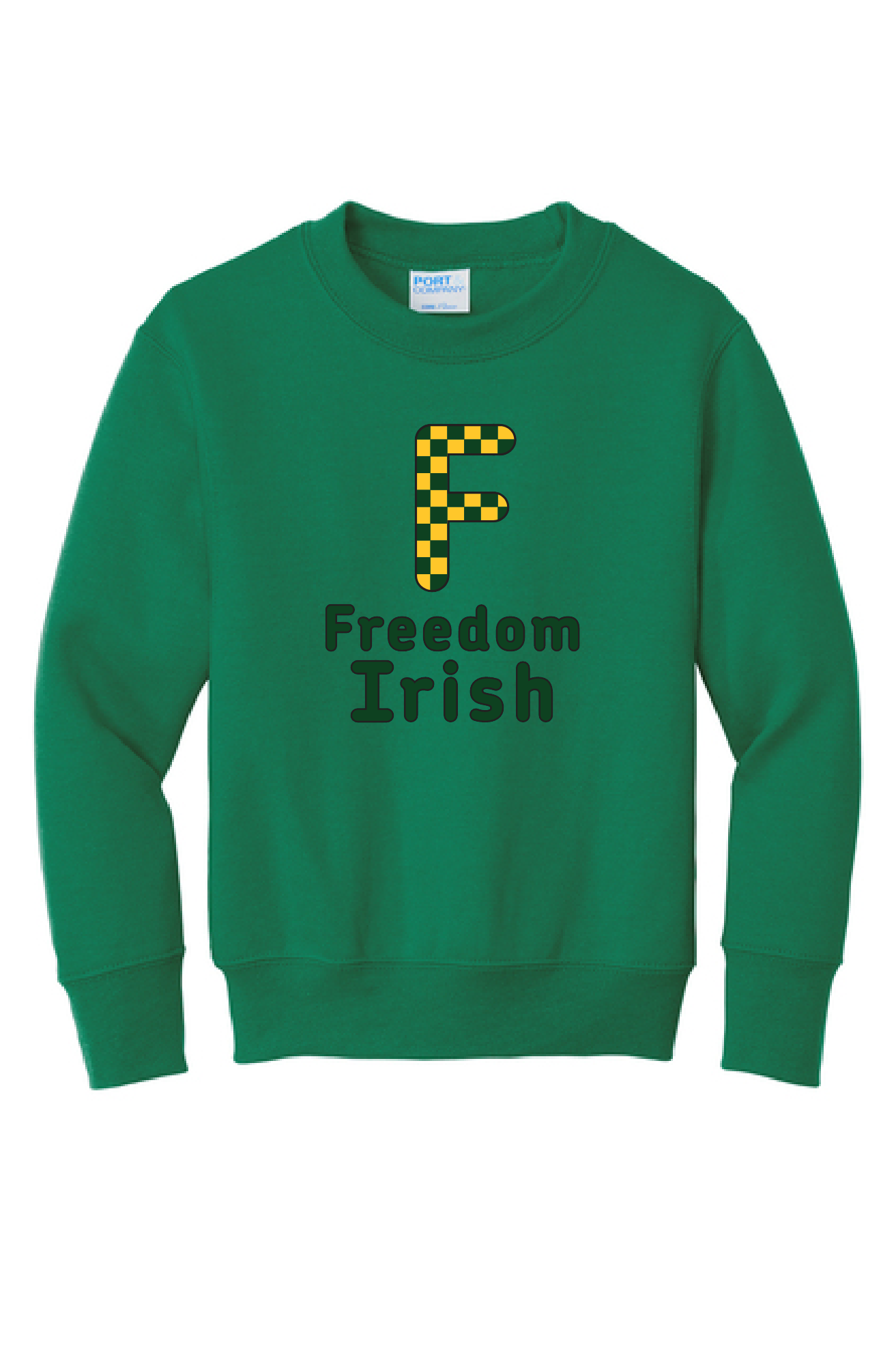 Freedom PAC Fundraiser 5th Grade Winner Design Port & Company Kelly Green Crew~Youth and Adult~