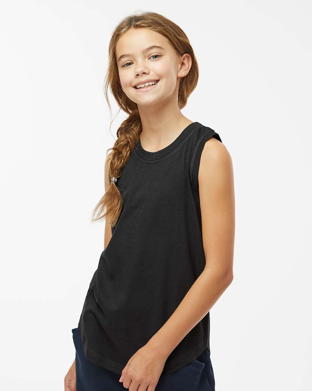 Freedom Irish Baseball Girls' Relaxed Fine Jersey Black Tank