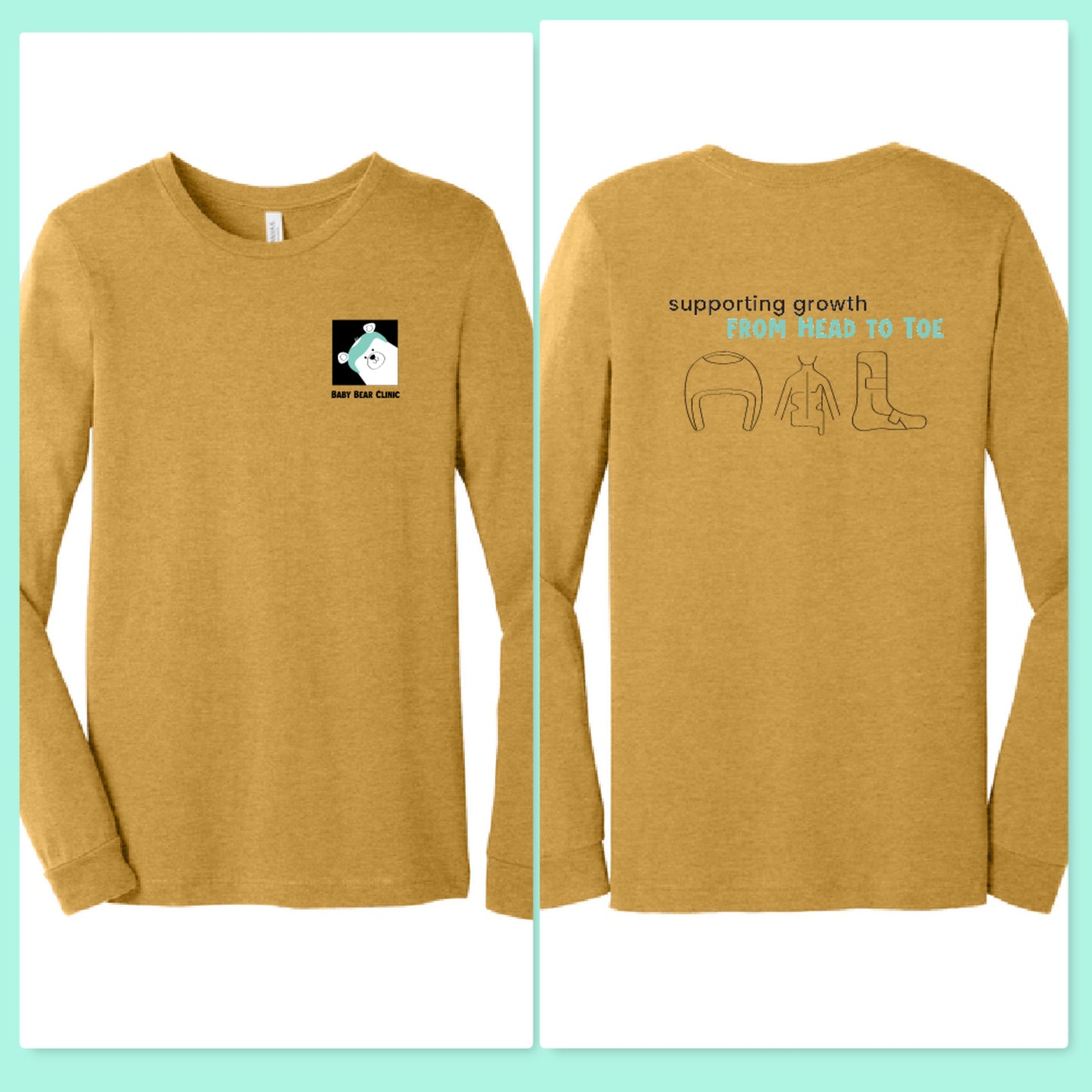 Baby Bear Clinic Bella Canvas Heather Long Sleeve ~ 5 Colors