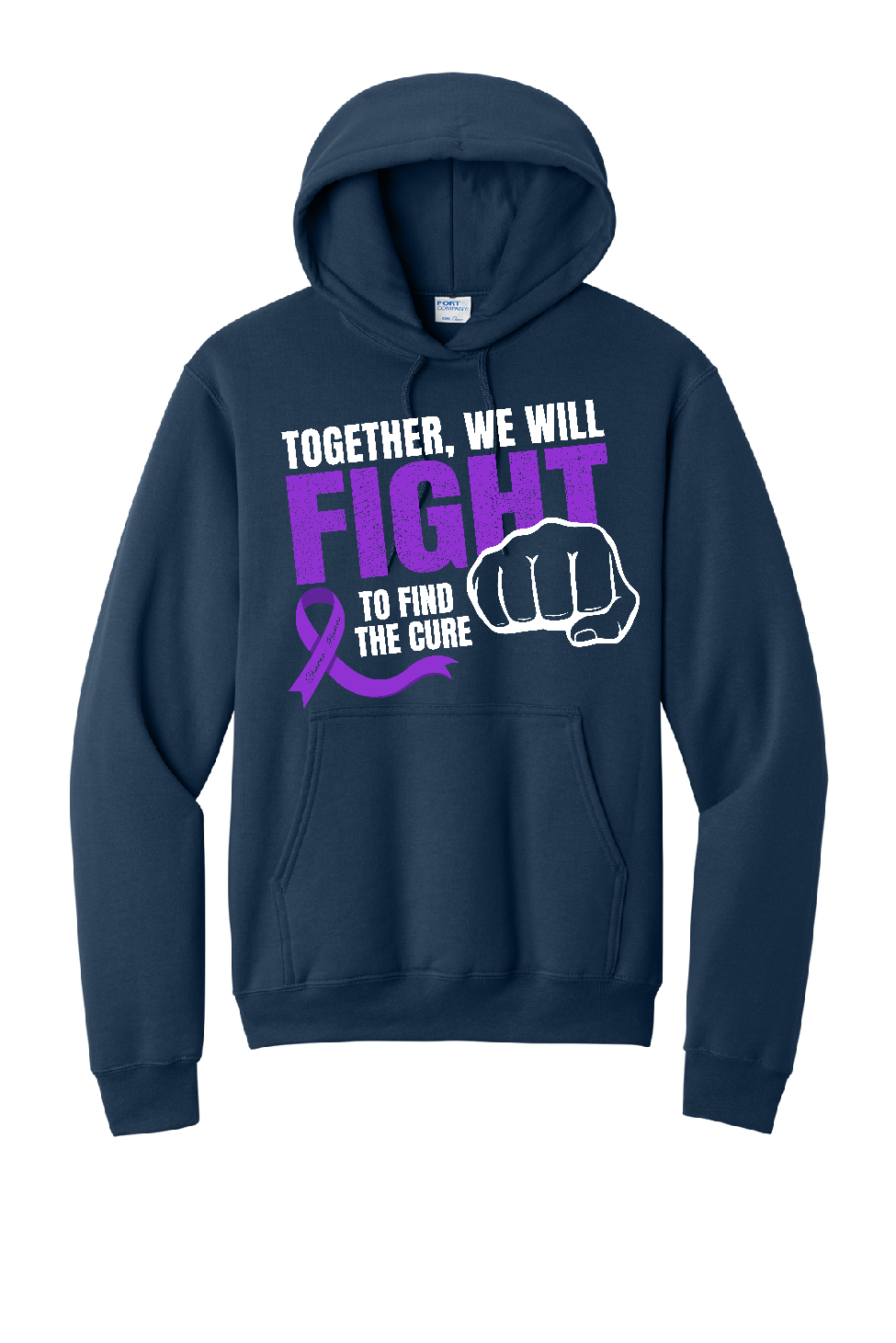 Sharon Henn Cancer Fundraiser Navy Port & Company Hoodie~ Youth and Adult