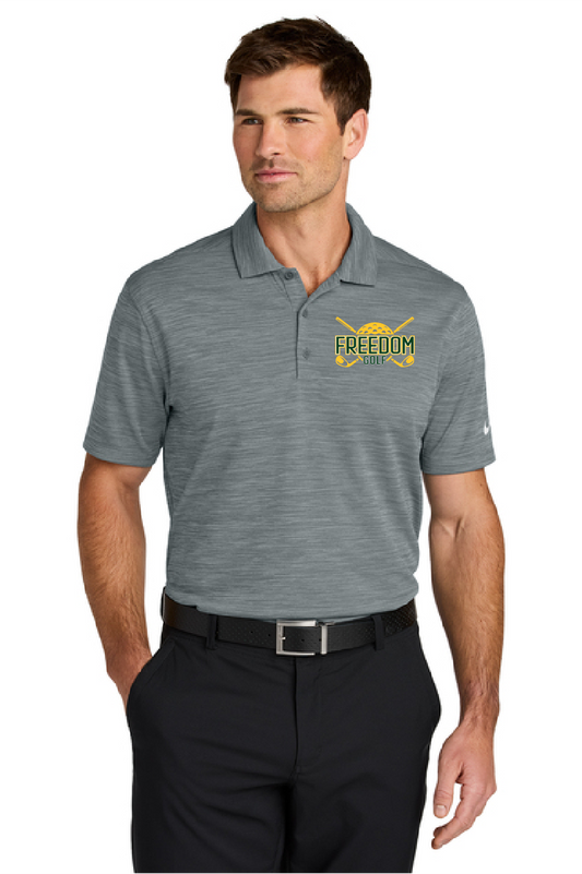 Freedom Golf Nike Dri-FIT Striated Cool Grey Polo