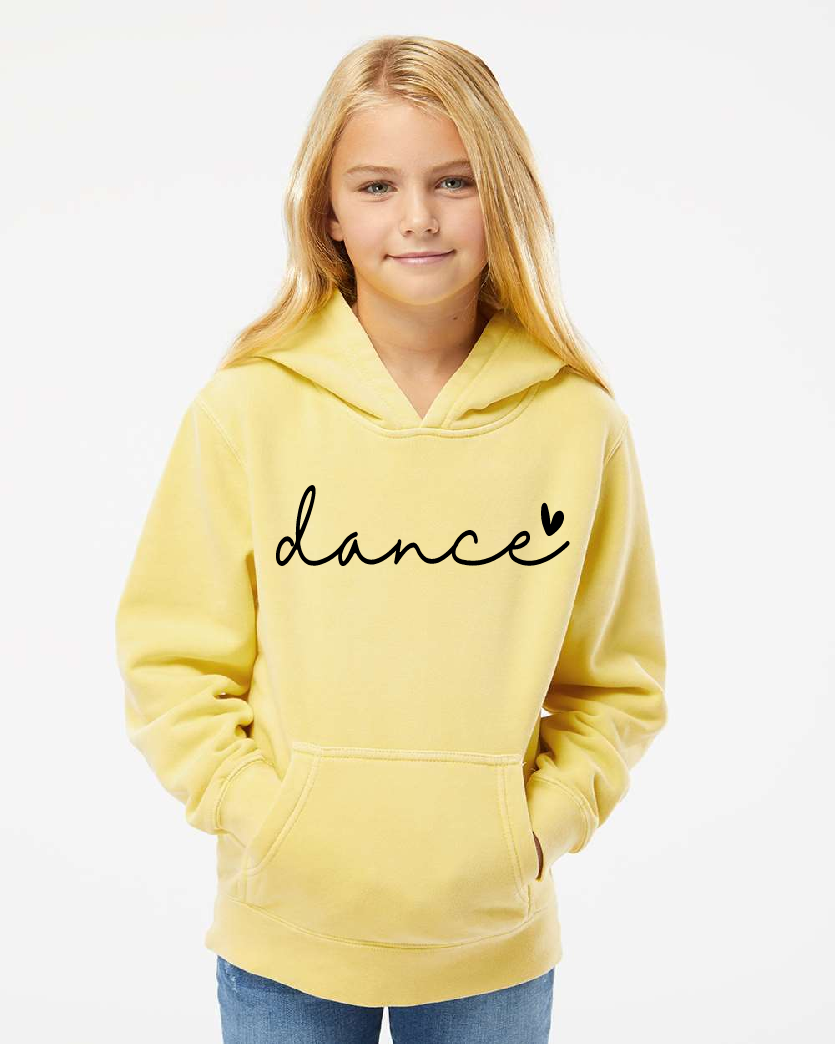 PERSONALIZED Dance Independent Youth Pigment Dyed Hoodie ~ Several Colors