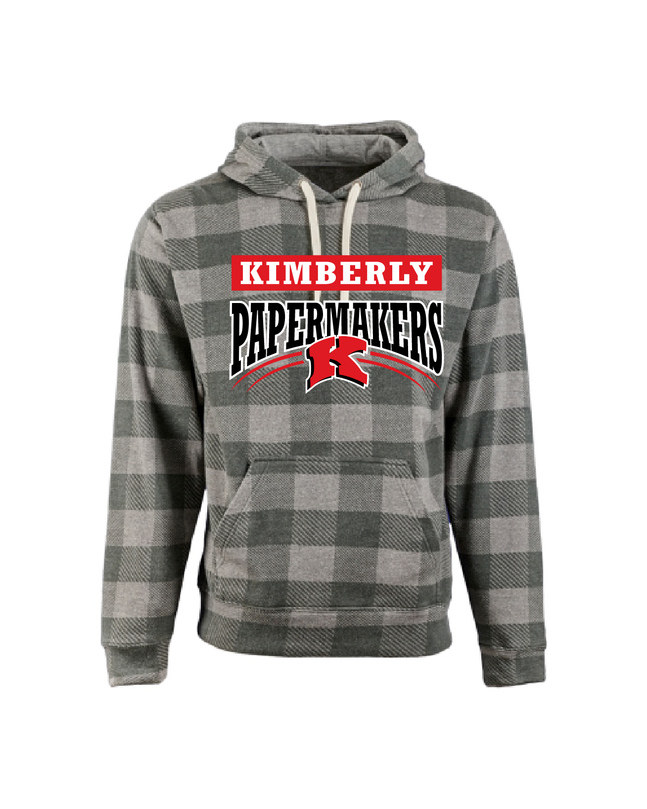Sunrise Elementary Smoke Buffalo Plaid Tri Blend Hoodie ~ 2 Logo Choices