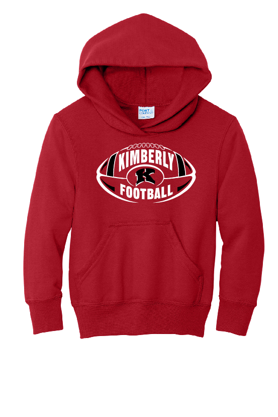 Kimberly Football Port & Company Hoodie~ 2 Colors~ Youth and Adult Sizes