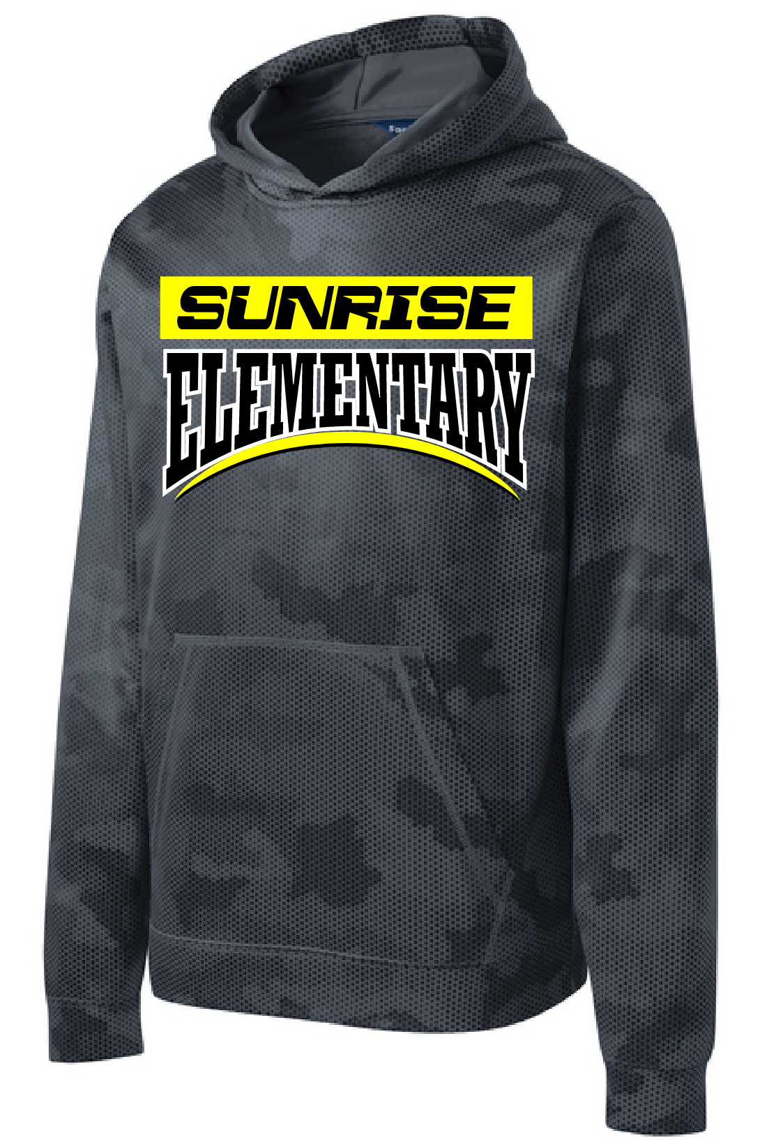 Sunrise Elementary Spork Tek Camo Hex Fleece Hoodie~ 2 Colors/3 Styles~ Men's