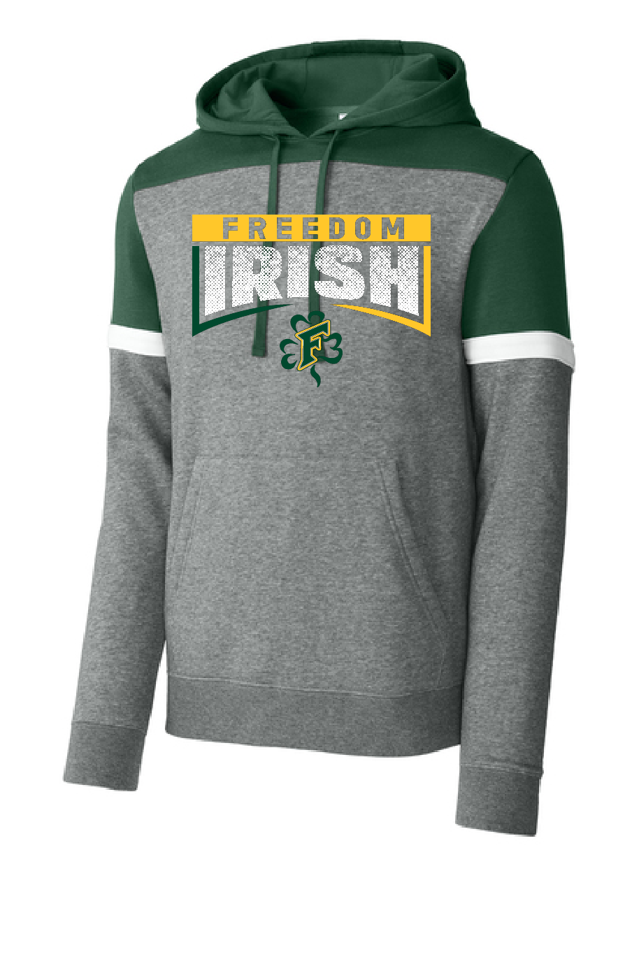 Freedom Irish Forest Sport-Tek® Drive Fleece Colorblock Hoodie ~ Men's