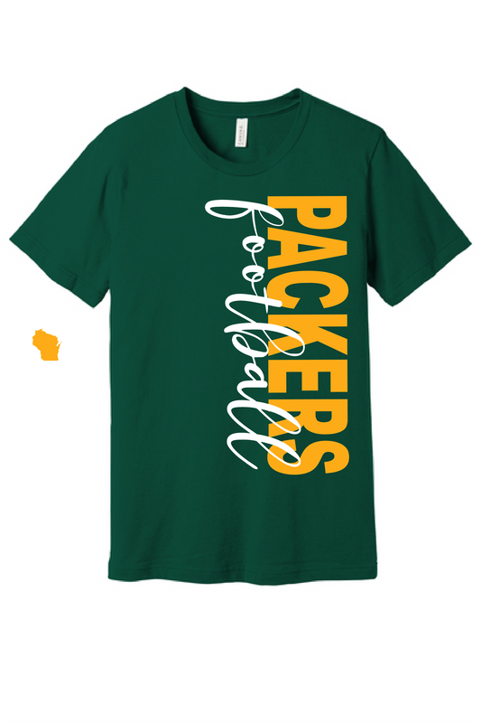 Packers Football Bella Canvas Forest Green Tee