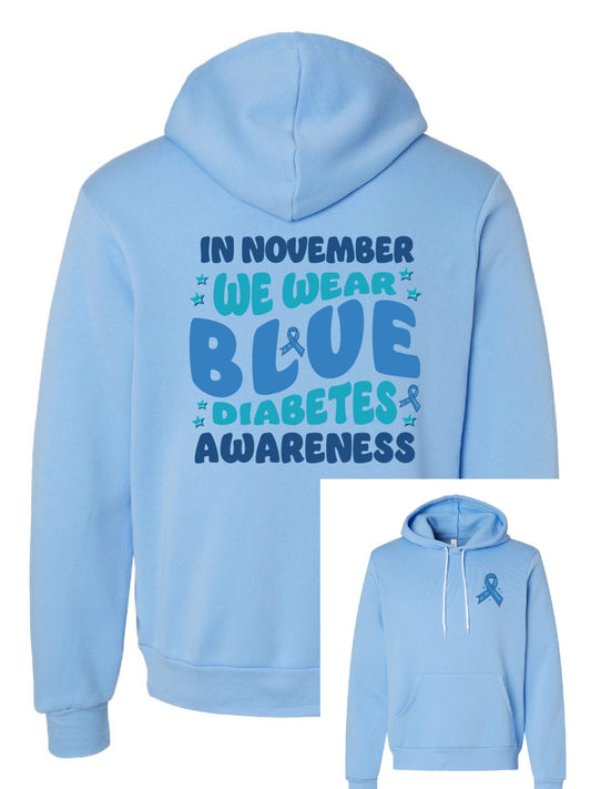 Fox Valley Surgical Diabetes Carolina Blue Bella Canvas Hoodie