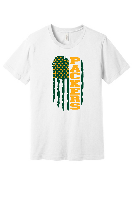 Packer Flag Bella Tee ~ 2 Colors