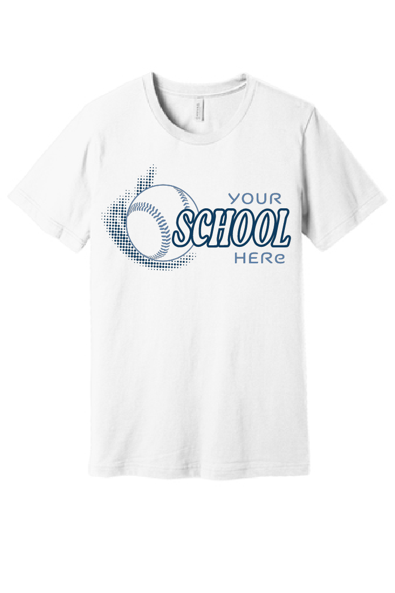 Custom Three Word Baseball/Softball Bella Tee~ 3 Color Choices