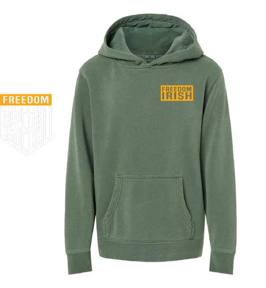 Freedom Baseball Pigment Dyed Youth Hoodie ~ 2 Colors